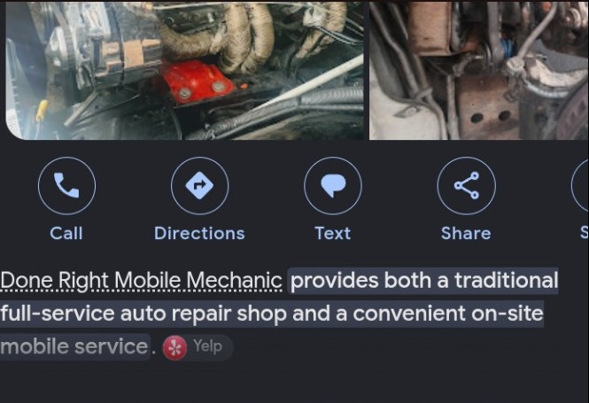 Automotive repair work